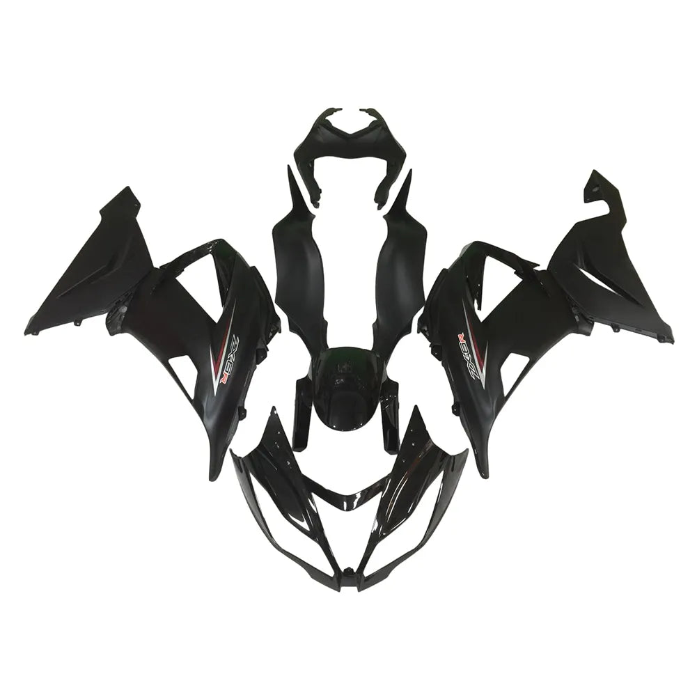 Kawasaki ZX-6R / 636 2013-2018 Gloss Black and Matte Black tail section fairing rear view