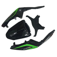 Kawasaki ZX-6R / 636 2013-2018 Green, Black, and White tail section fairing detail view 8