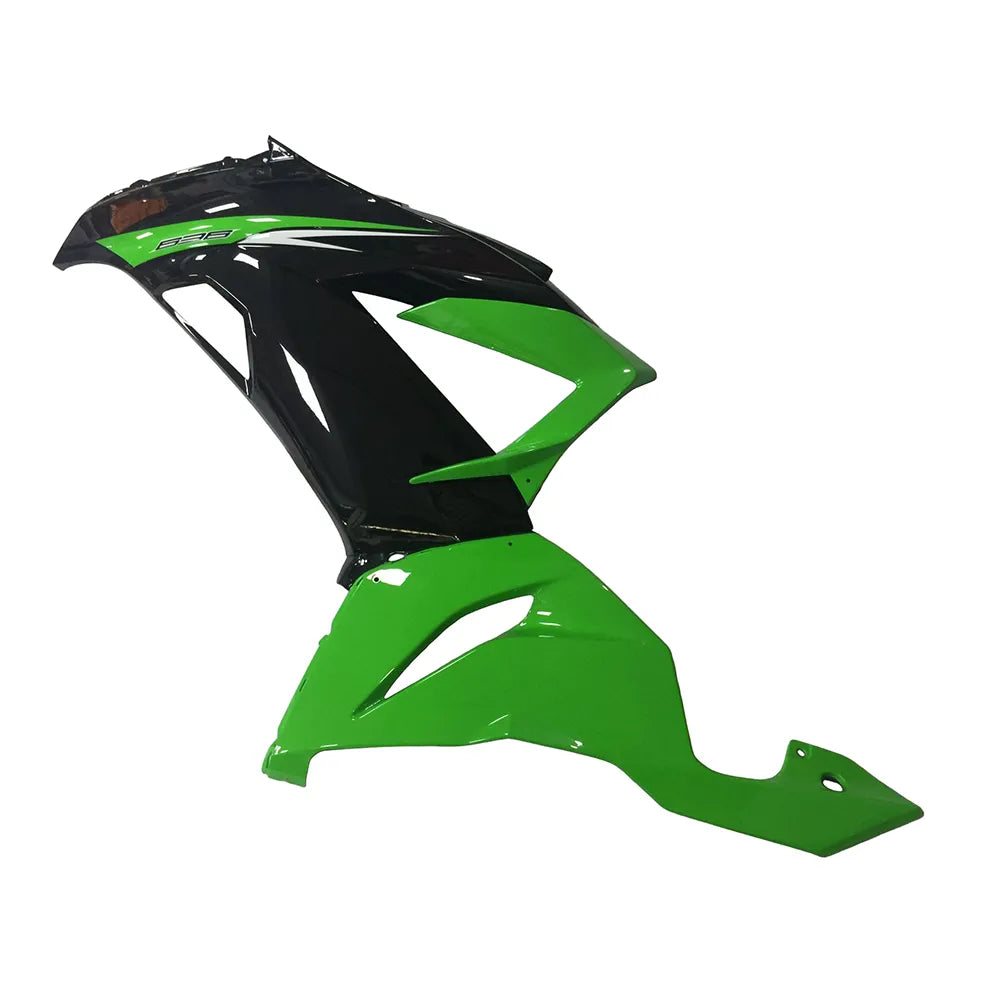 Kawasaki ZX-6R / 636 2013-2018 Green, Black, and White tail section fairing rear view