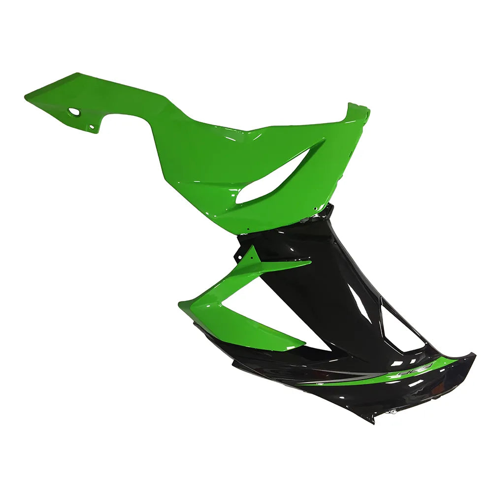 Kawasaki ZX-6R / 636 2013-2018 Green, Black, and Silver tail section fairing detail view 6