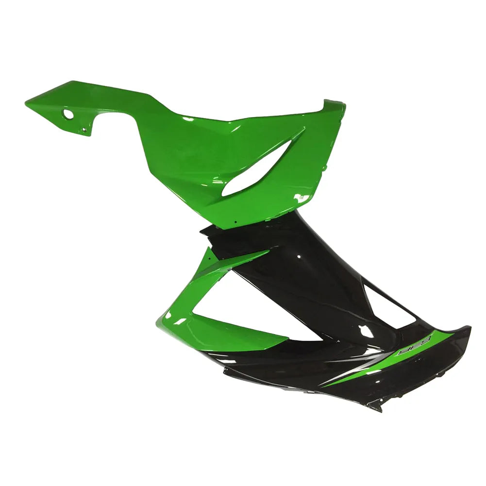 Kawasaki ZX-6R / 636 2013-2018 Green, Black, and Silver tail section fairing detail view 7