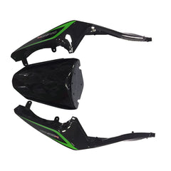 Kawasaki ZX-6R / 636 2013-2018 Green, Black, and Silver tail section fairing detail view 8