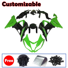 Kawasaki ZX-6R / 636 2013-2018 Green, Black, and Silver Fairing Kit