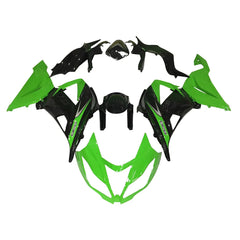 Kawasaki ZX-6R / 636 2013-2018 Green, Black, and Silver full fairing kit set view