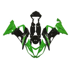 Kawasaki ZX-6R / 636 2013-2018 Green, Black, and Silver tail section fairing rear view