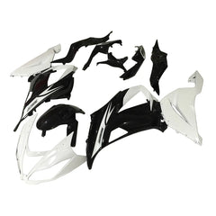 Kawasaki ZX-6R / 636 2013-2018 White and Black full fairing kit set view