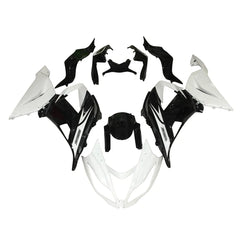 Kawasaki ZX-6R / 636 2013-2018 White and Black fairing kit front view