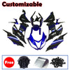 Kawasaki ZX-6R / 636 2013-2018 Blue, White, and Black Fairing Kit