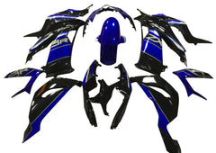 Kawasaki ZX-6R / 636 2013-2018 Blue, White, and Black full fairing kit set view