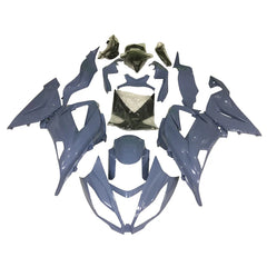 Kawasaki ZX-6R / 636 2013-2018 Blue and Gray fairing kit front view