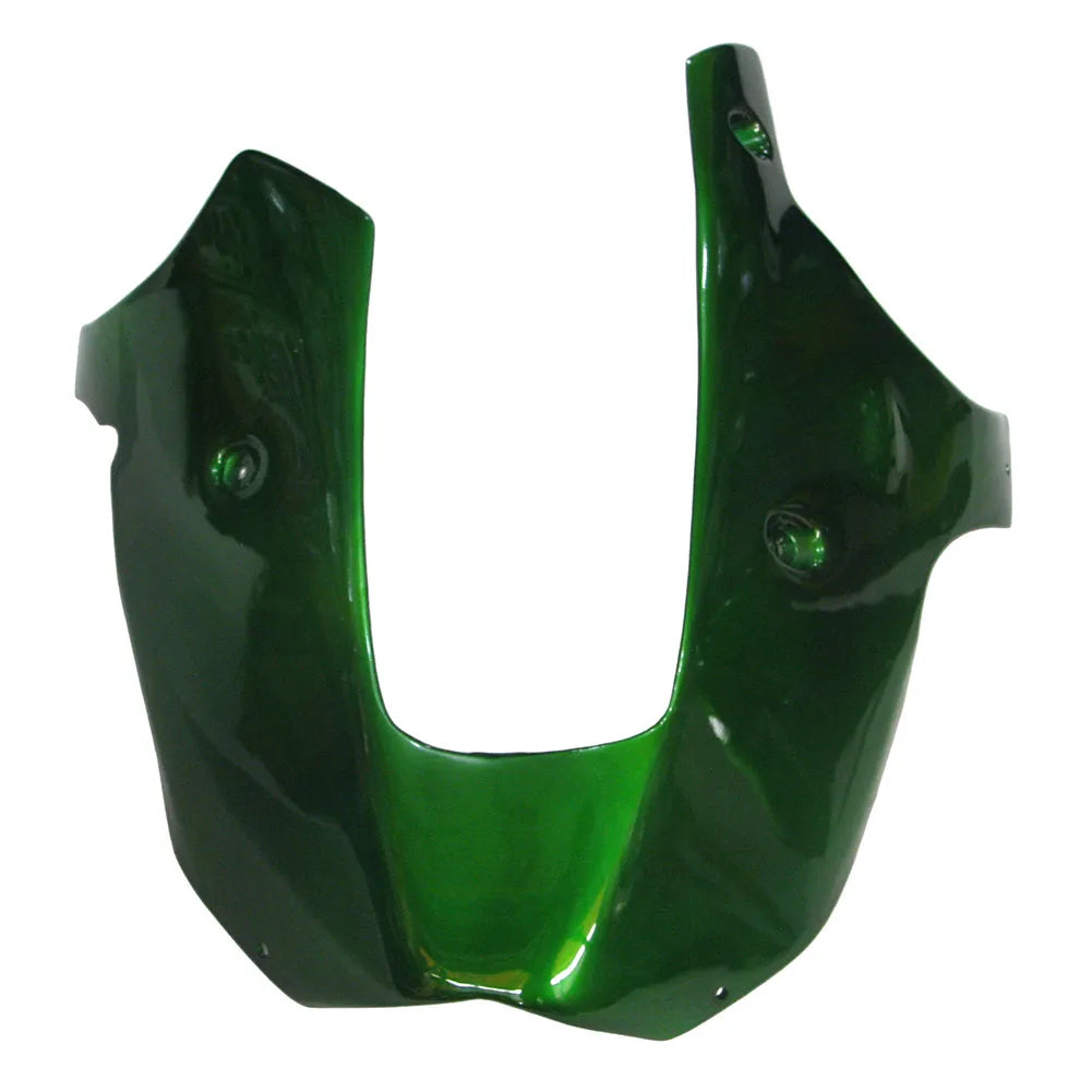 Kawasaki ZX-9R 2000-2001 Pearl Green front upper nose fairing without logos