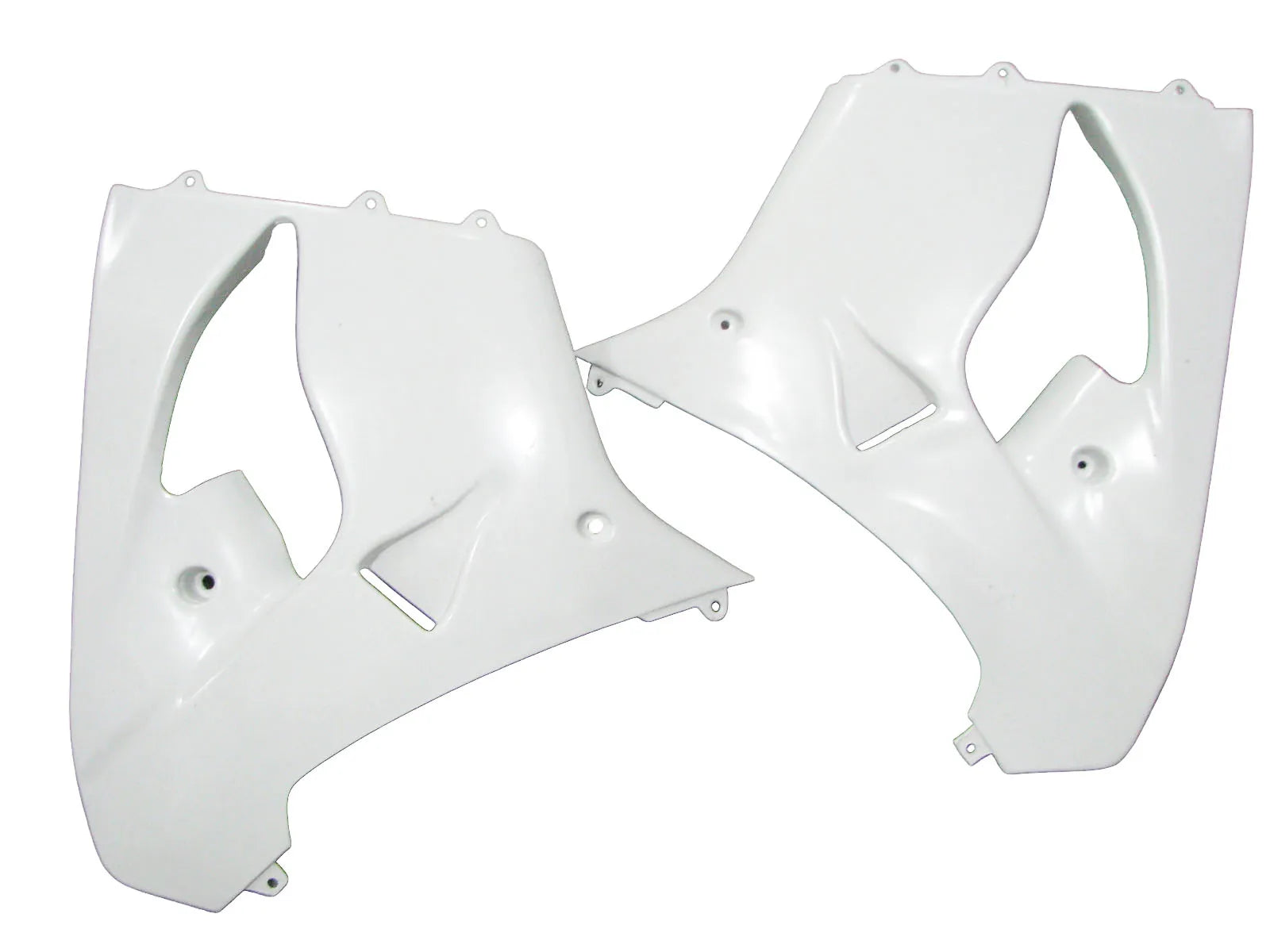 Kawasaki ZX-9R 2000-2001 Plain White side fairing panels without logos