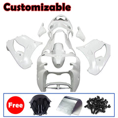 Kawasaki ZX-9R 2000-2001 Plain White full fairing kit with accessories without logos