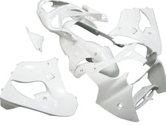 Kawasaki ZX-9R 2000-2001 Plain White fairing kit side layout without logos-image 2