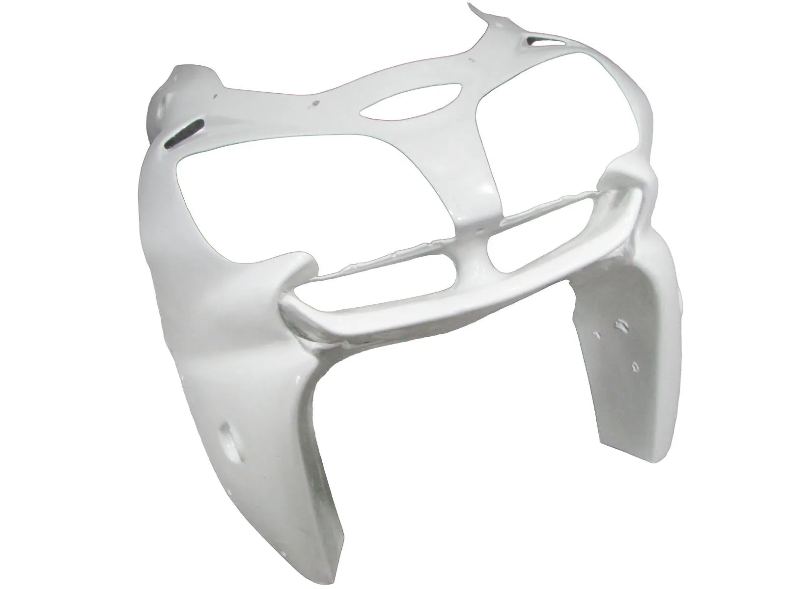 Kawasaki ZX-9R 2000-2001 Plain White front nose fairing without logos