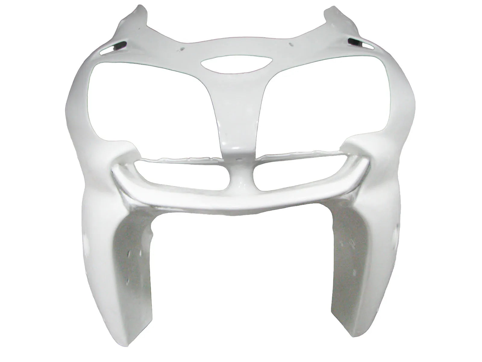 Kawasaki ZX-9R 2000-2001 Plain White front upper nose fairing without logos