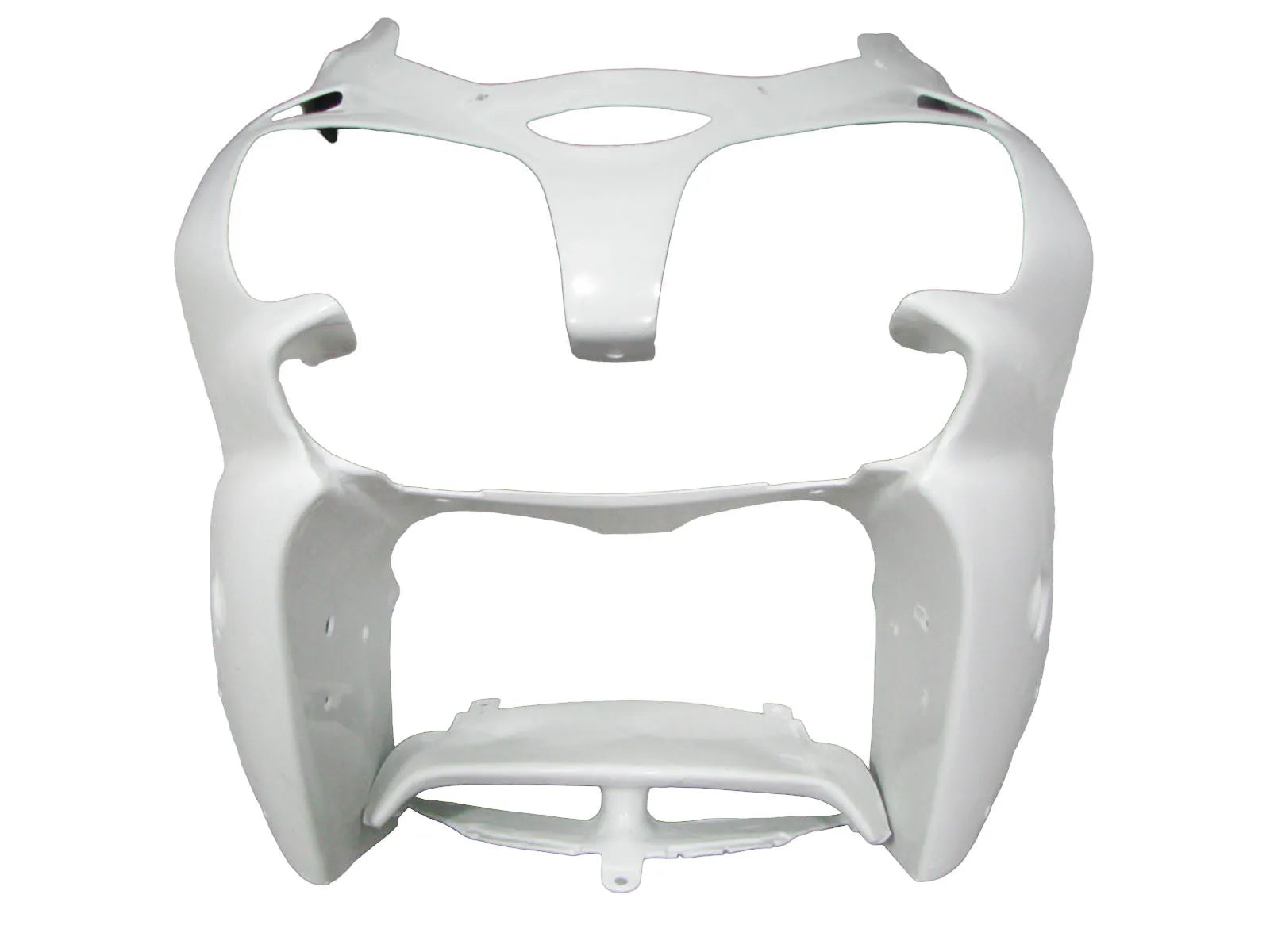 Kawasaki ZX-9R 2000-2001 Plain White front nose fairing with lower cowl without logos