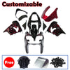 Kawasaki ZX-9R 2000-2001 Black Red Flame Fairing Kit without Logos