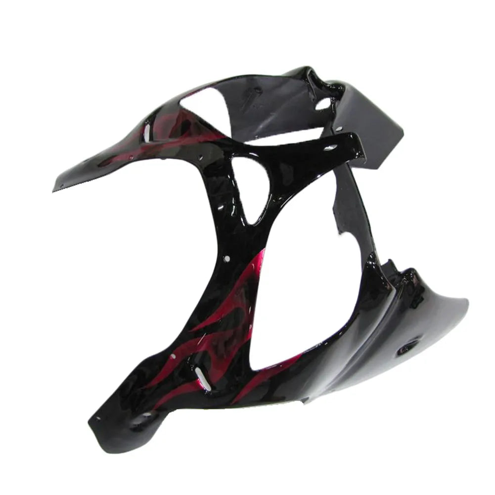 Kawasaki ZX-9R 2000-2001 Black Red Flame tail fairing without logos