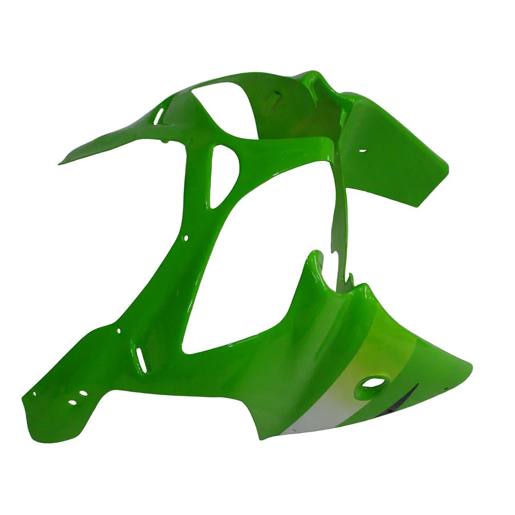 Kawasaki ZX-9R 2000-2001 Green White Black left side fairing panel without logos