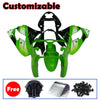 Kawasaki ZX-9R 2000-2001 Green White Black Fairing Kit without Logos