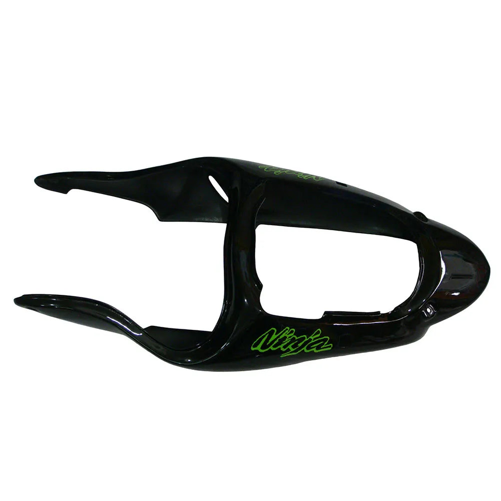 Kawasaki ZX-9R 2000-2001 Green White Black fairing component detail without logos-image 6