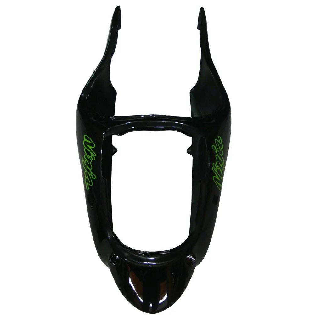 Kawasaki ZX-9R 2000-2001 Green White Black fairing kit component detail without logos-image 1