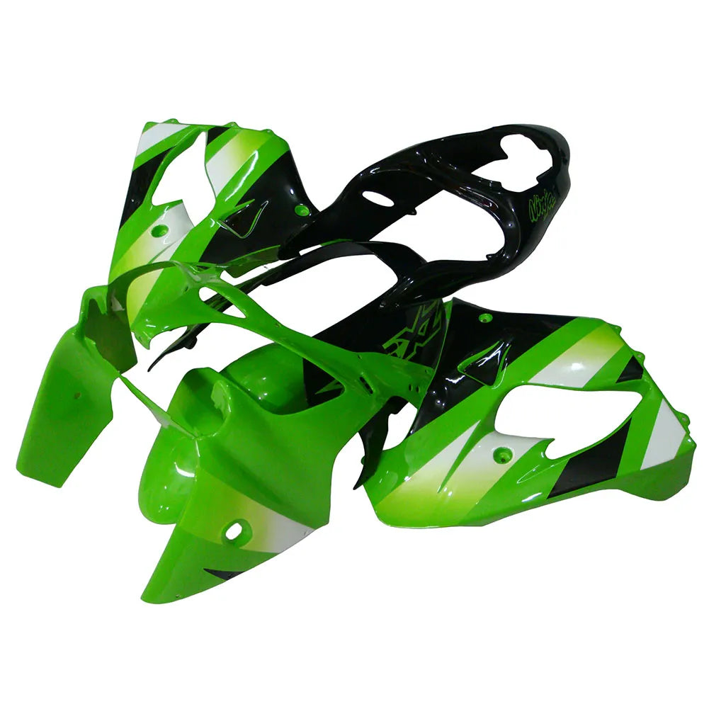 Kawasaki ZX-9R 2000-2001 Green White Black front nose fairing without logos