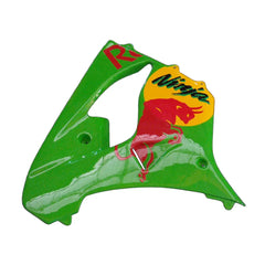Kawasaki ZX-9R 2000-2001 Green Yellow Red Bull Edition fairing kit side layout without logos-image 1