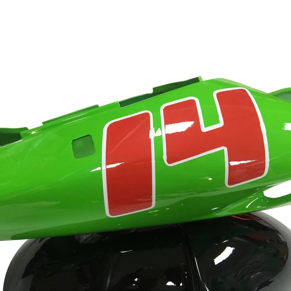 Kawasaki ZX-9R 2000-2001 Green Black No. 14 Edition front fender without logos