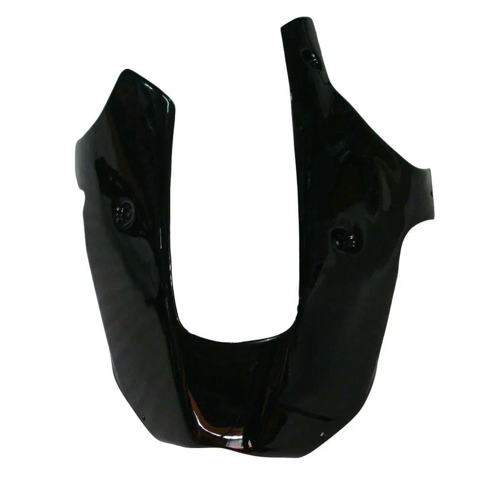 Kawasaki ZX-9R 2000-2001 Black Green Flame fairing component detail without logos-image 1