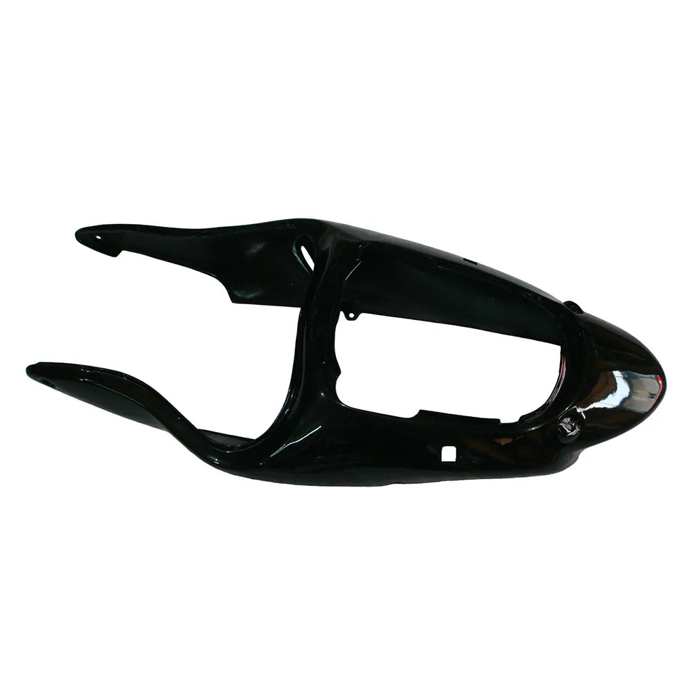 Kawasaki ZX-9R 2000-2001 Black Green Flame fairing component detail without logos-image 6