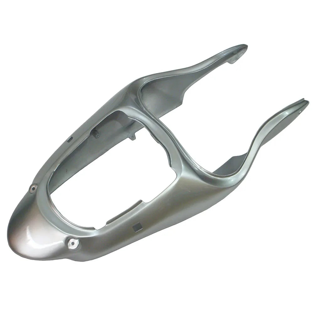 Kawasaki ZX-9R 2000-2001 Silver front nose fairing with lower cowl without logos