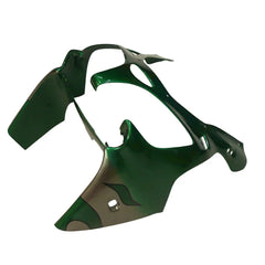 Kawasaki ZX-9R 2000-2001 Silver Pearl Green Flame fairing component detail without logos-image 6