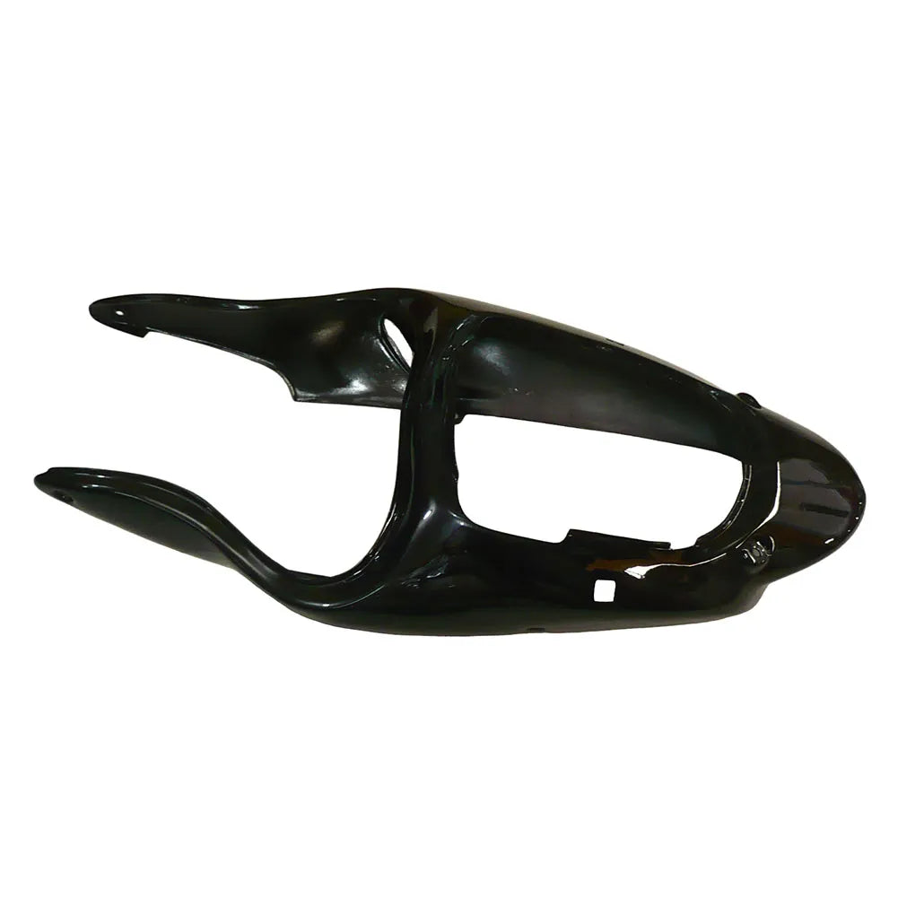 Kawasaki ZX-9R 2000-2001 Silver Pearl Green Flame fairing kit component detail without logos-image 3