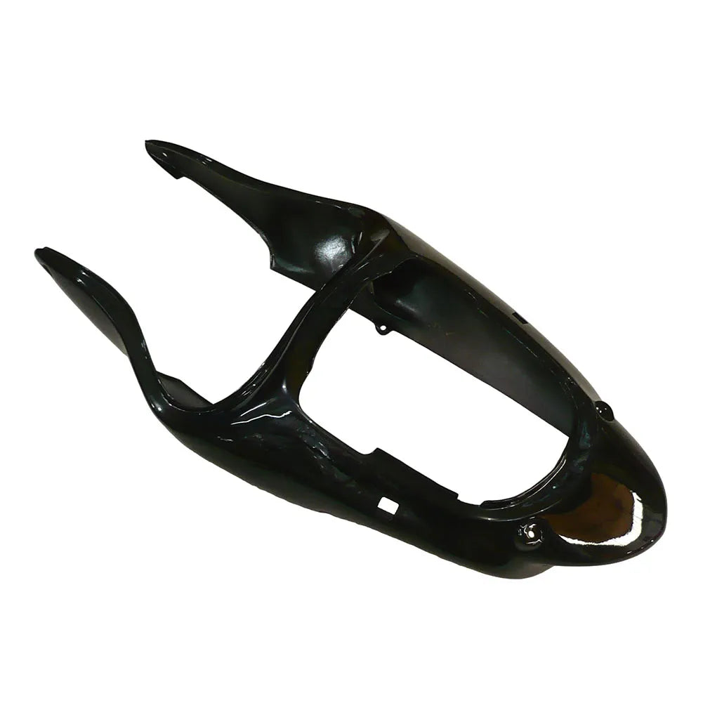 Kawasaki ZX-9R 2000-2001 Silver Pearl Green Flame fairing kit component detail without logos-image 4