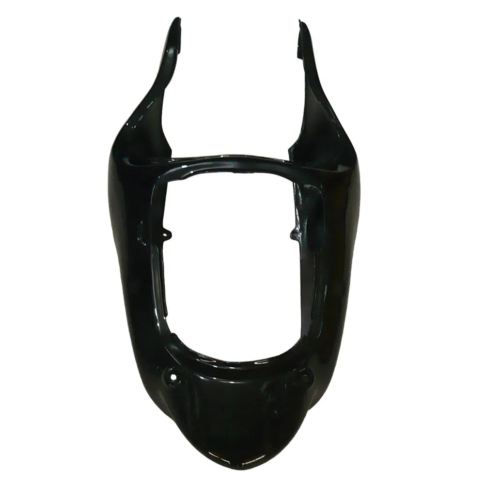 Kawasaki ZX-9R 2000-2001 Silver Pearl Green Flame fairing kit component detail without logos-image 5