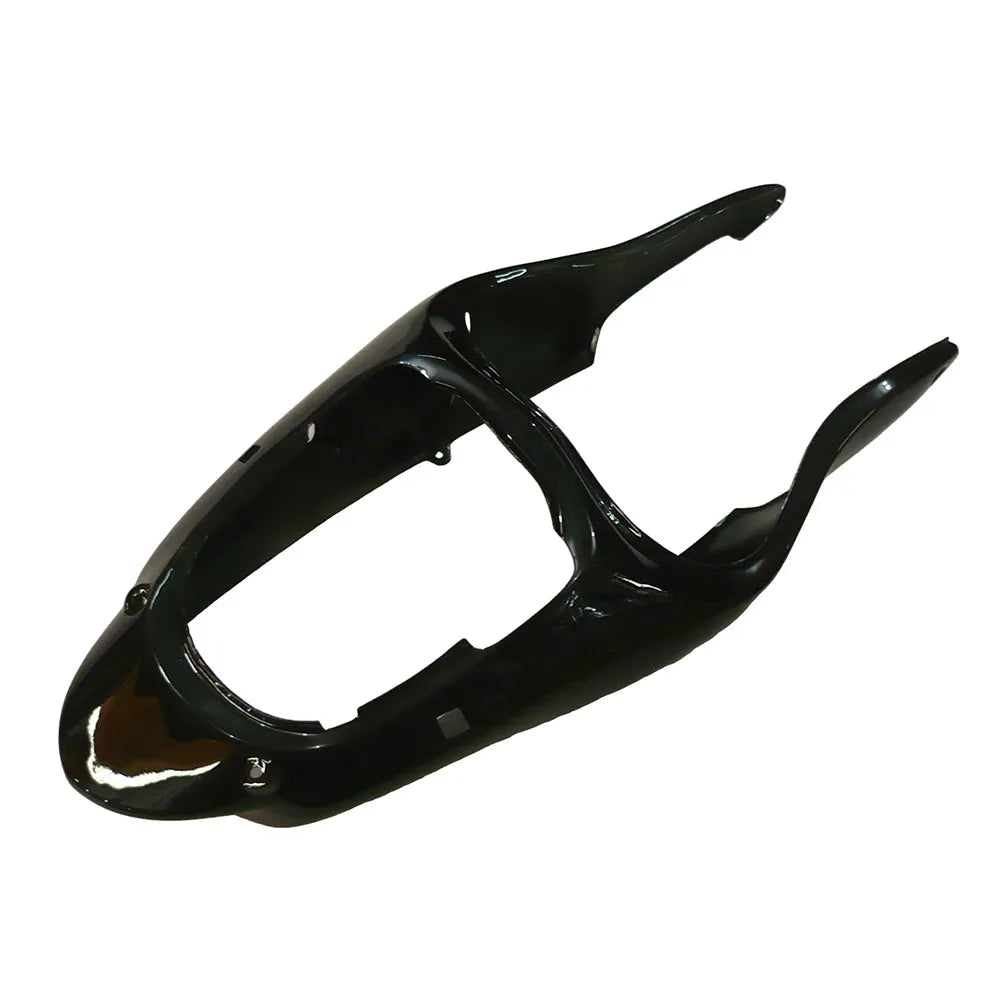 Kawasaki ZX-9R 2000-2001 Silver Pearl Green Flame fairing kit component detail without logos-image 6