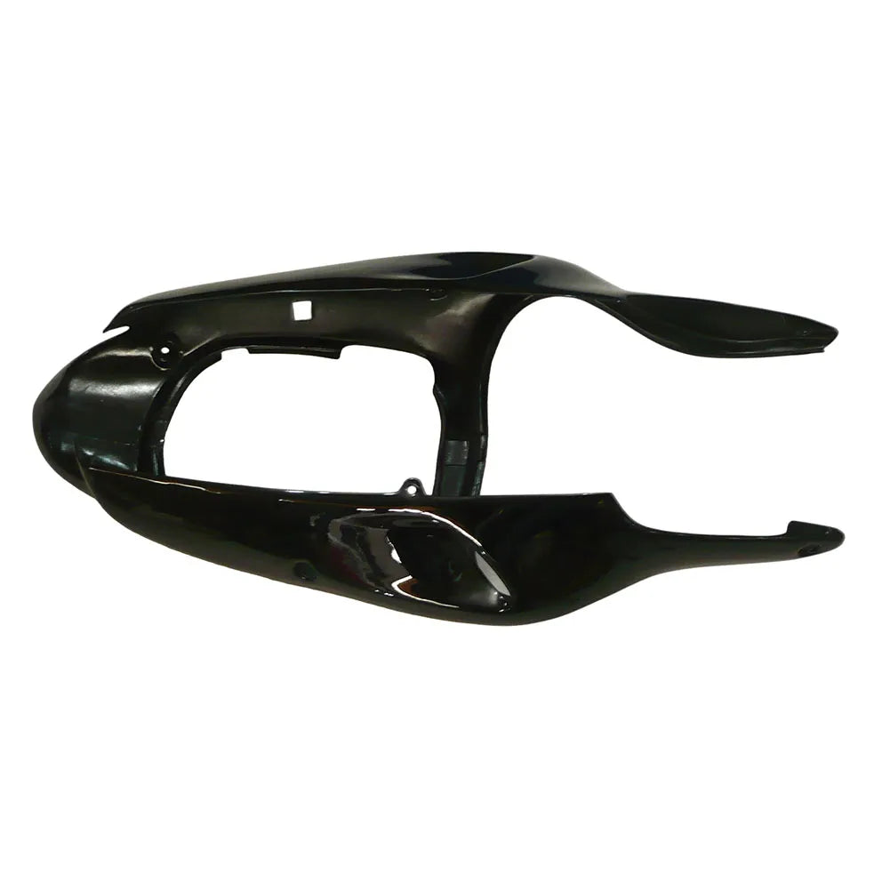 Kawasaki ZX-9R 2000-2001 Silver Pearl Green Flame fairing kit component detail without logos-image 8