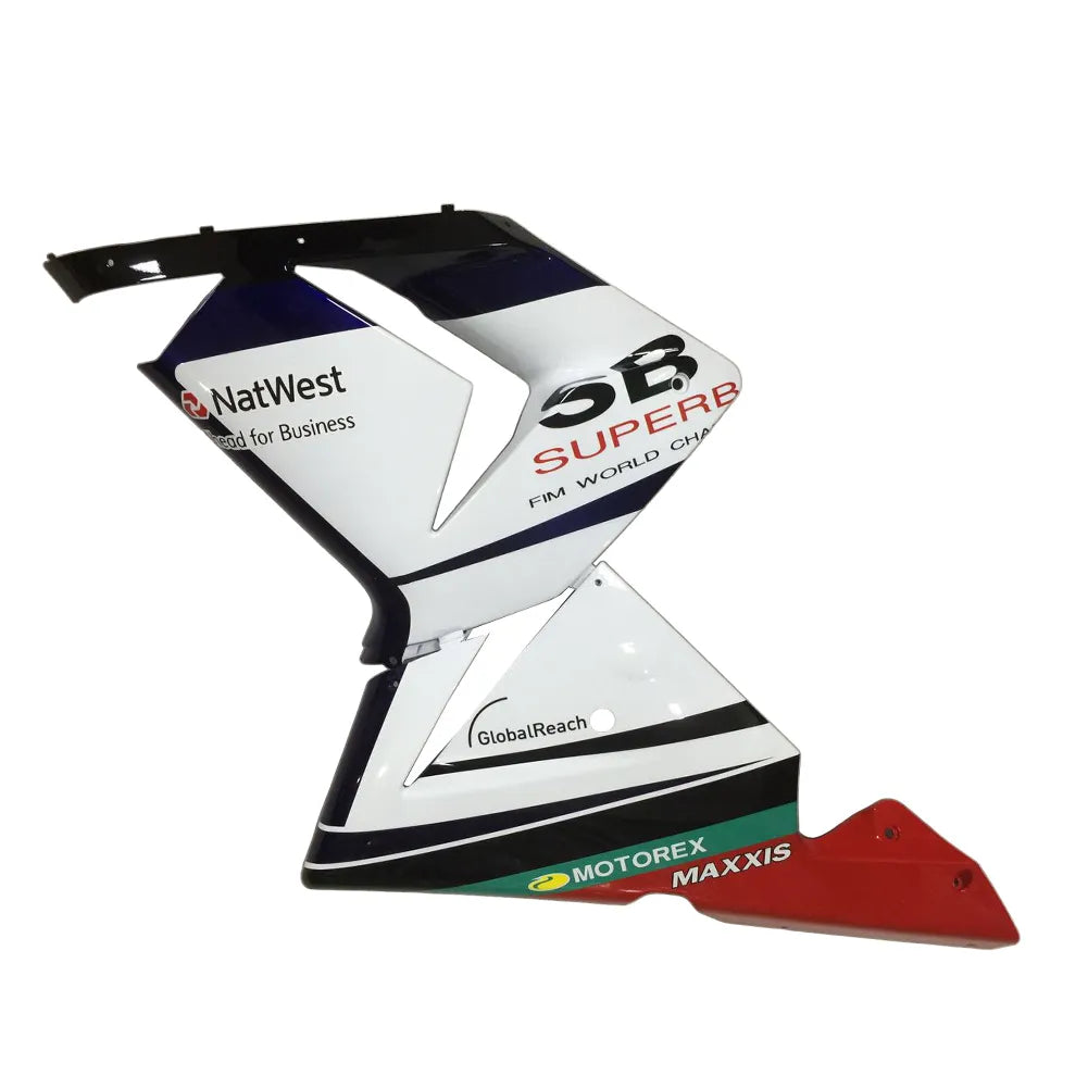 Kawasaki ZX-10R 2004-2005 Red White Black fairing kit side layout without logos-image 2