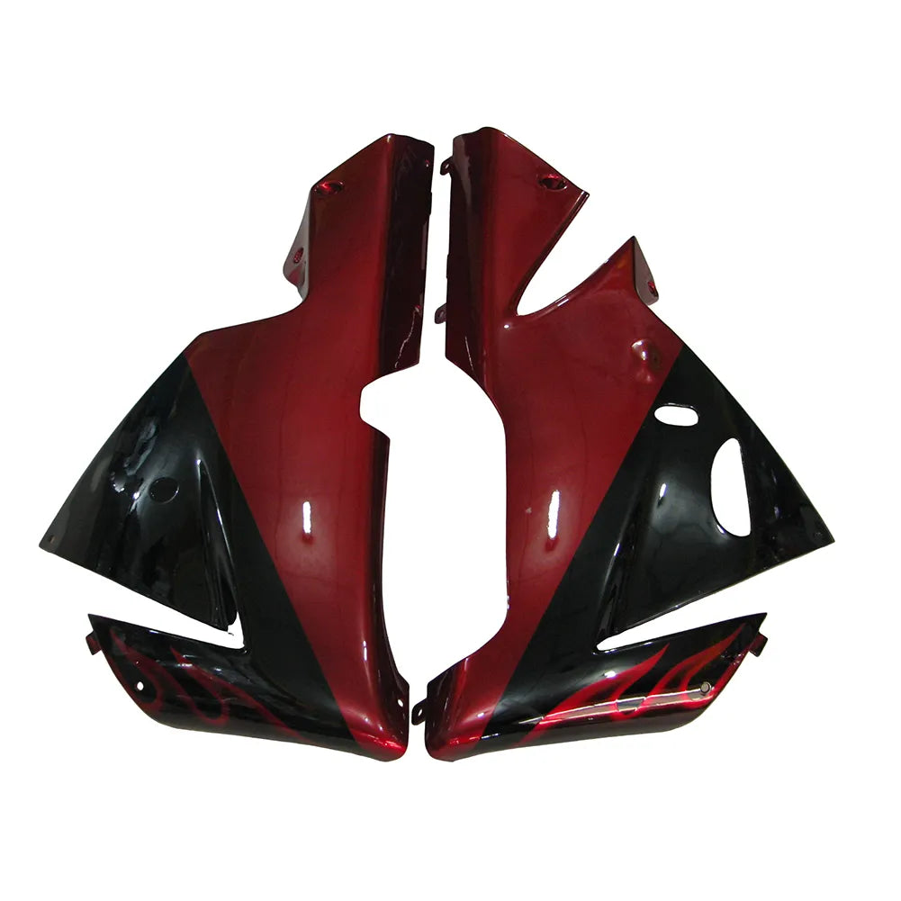 Kawasaki ZX-10R 2004-2005 Red Flame front nose fairing without logos