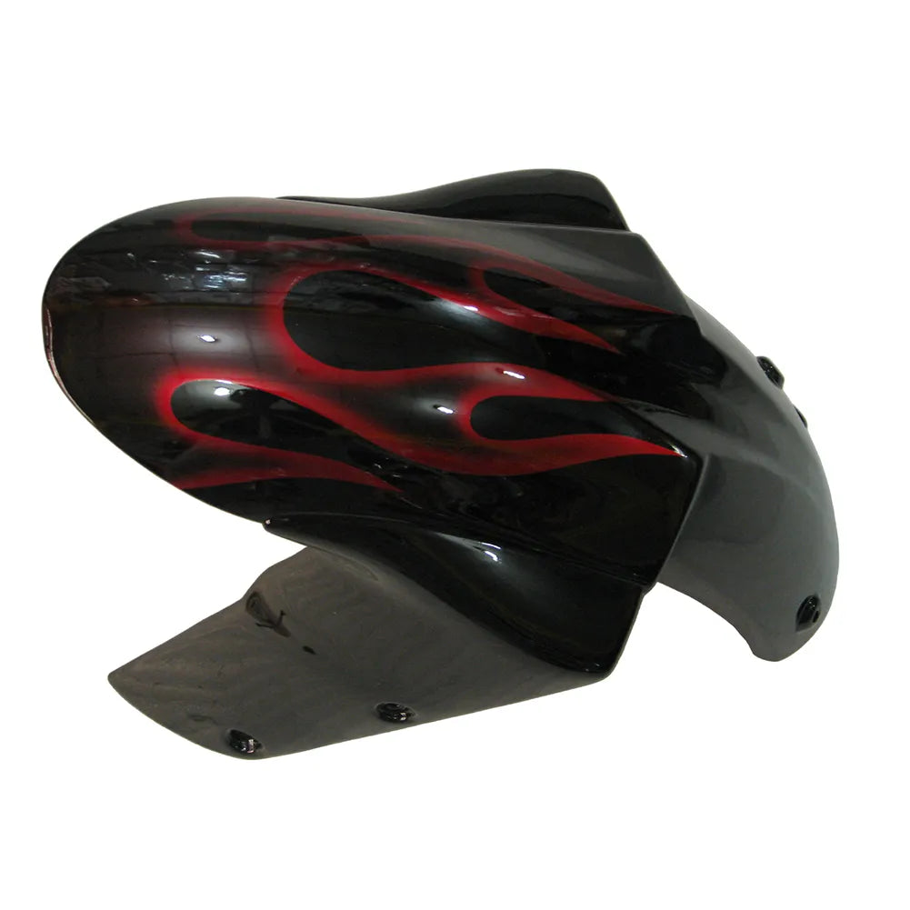 Kawasaki ZX-10R 2004-2005 Red Flame fairing component detail without logos-image 2