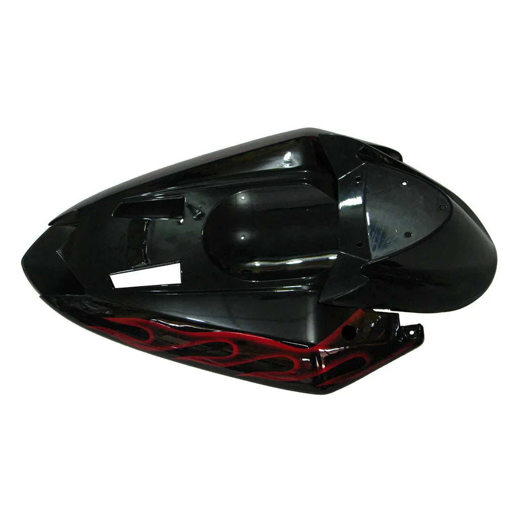 Kawasaki ZX-10R 2004-2005 Red Flame fairing kit component detail without logos