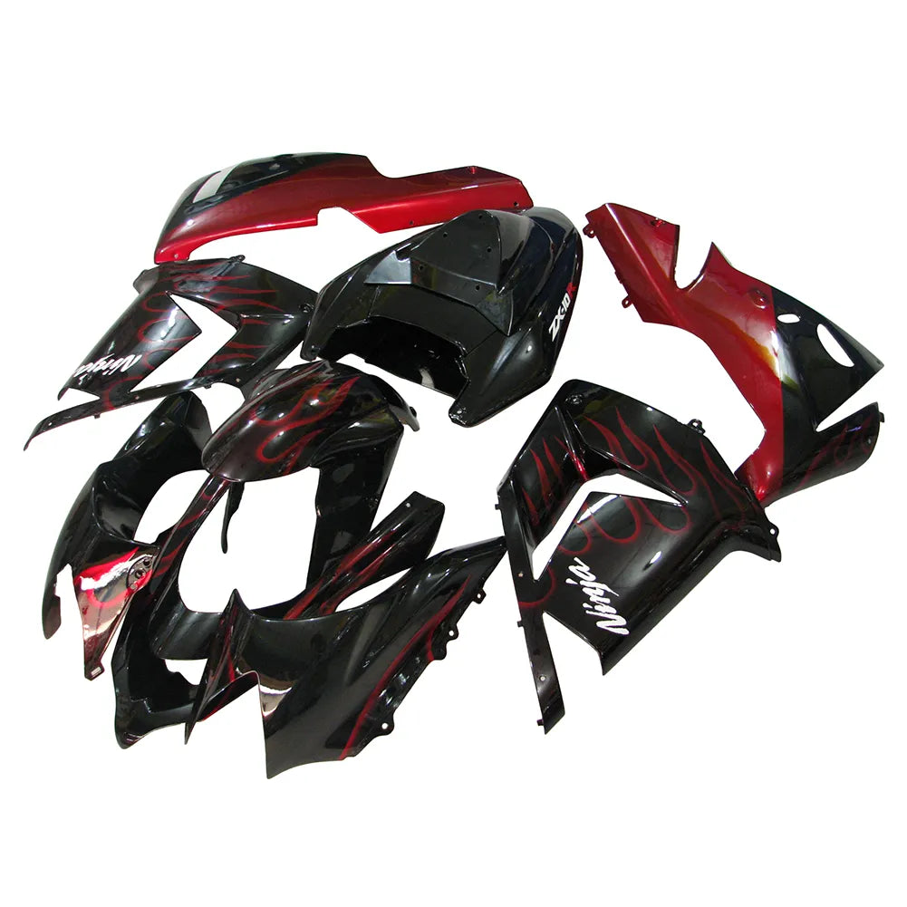 Kawasaki ZX-10R 2004-2005 Red Flame front fender without logos