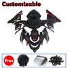 Kawasaki ZX-10R 2004-2005 Red Flame Fairing Kit without Logos