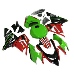 Kawasaki ZX-10R 2004-2005 Red Green Black No. 21 Edition front nose fairing without logos