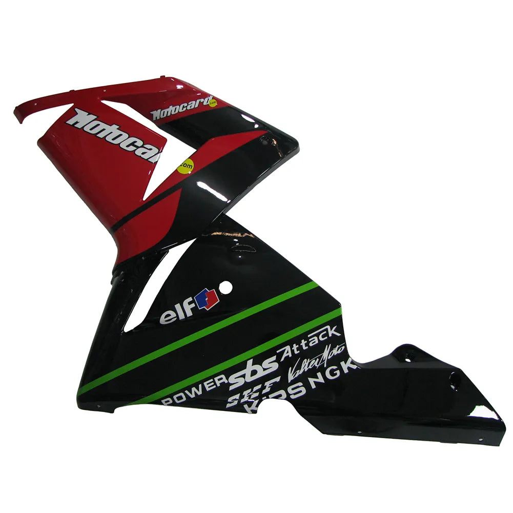 Kawasaki ZX-10R 2004-2005 Red Green Black No. 21 Edition fuel tank cover without logos