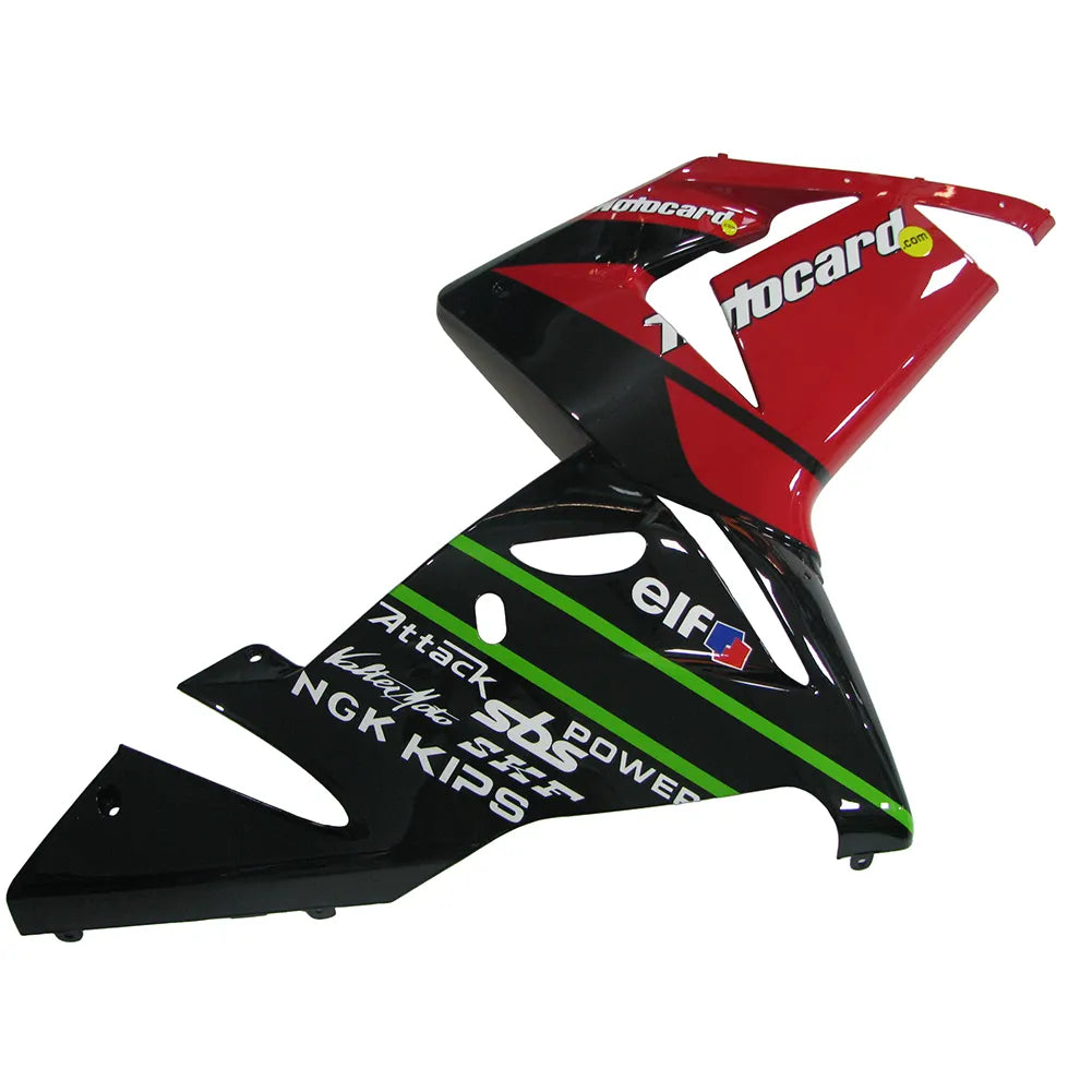 Kawasaki ZX-10R 2004-2005 Red Green Black No. 21 Edition rear seat cowl without logos