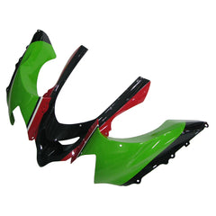 Kawasaki ZX-10R 2004-2005 Red Green Black No. 21 Edition fairing component detail without logos-image 1