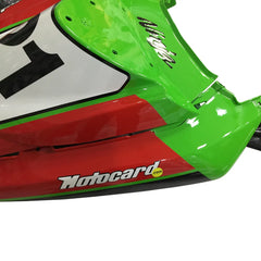 Kawasaki ZX-10R 2004-2005 Red Green Black No. 21 Edition fairing kit component detail without logos